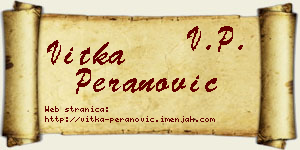 Vitka Peranović vizit kartica
